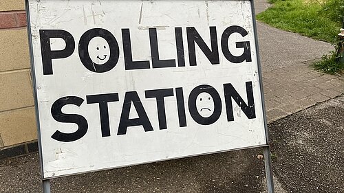 polling station sign